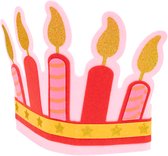 Couronne d'anniversaire en feutre - joyeux anniversaire - bougies - chapeau - fête - fête d'enfants