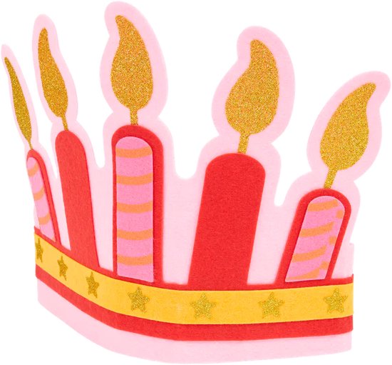 Couronne d'anniversaire en feutre - joyeux anniversaire - bougies