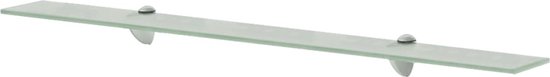 vidaXL Wandschap Transparant 100x25 cm Glas Wandplank Wandschap Expositieschap