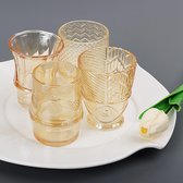 Reawow Verres empilables, 4 pièces, verres à boire empilables, verres empilables à poisson, verres à eau, empilables