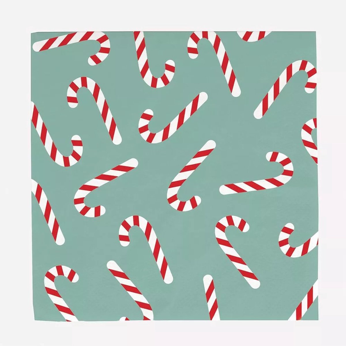 Papieren servetten candy cane - kerst - kerstmis - 20 servetten