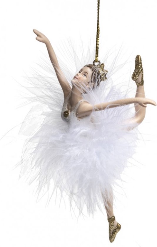 Kurt Adler Feen-Ornamente Set – 2 Stück, Silber/weiß, 14 Cm, Glitzernd, Für Weihnachtsbaum & Deko