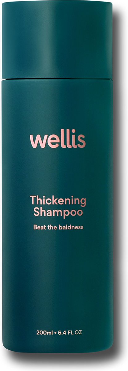 Wellis Natuurlijke Haargroei Shampoo voor Mannen - Vegan Verdikkende Formule met Biotine, Caffeine, Saw Palmetto & Arganolie voor Voller Haar - DHT Blocker tegen Haaruitval & Dunner wordend Haar