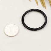 Spiraal elastiek - haarelastiek - haarklem - DE smalle spiraal versie - set van 5 stuks