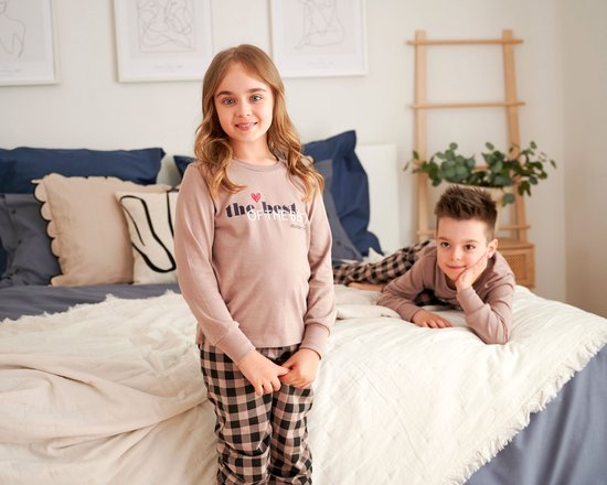 Foto: Doctor nap katoenen matching familie gezin pyama jongens meisjes unisex lange mouw lange broek kerst winter better pdu 5218 122 128