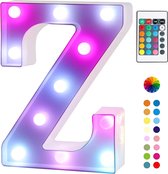 Lettre Lumineuse Z - 22 cm - RGB Avec Télécommande