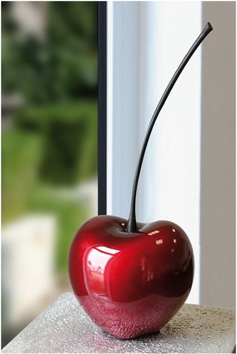 Sculptuur - Beeld - "Celebration" Kers - Rood - Decoratief Figuur - Fruit - - H 36 cm