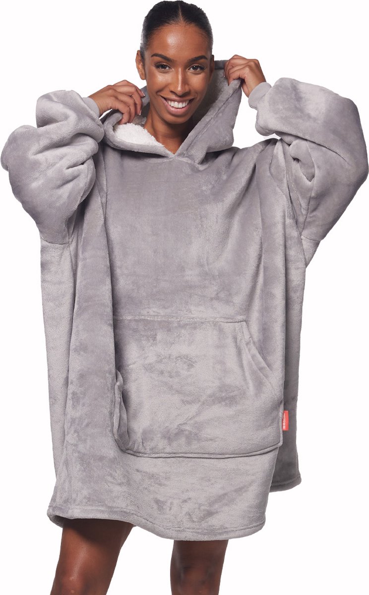 Jml Homie Hoodie - Oversized hoodie - Deken met mouwen - Unisex - Grijs - Jml