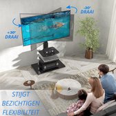 TV Standaard - Televisie Vloerstandaard - 32 tot 70 inch - In Hoogte Verstelbaar - Zwart