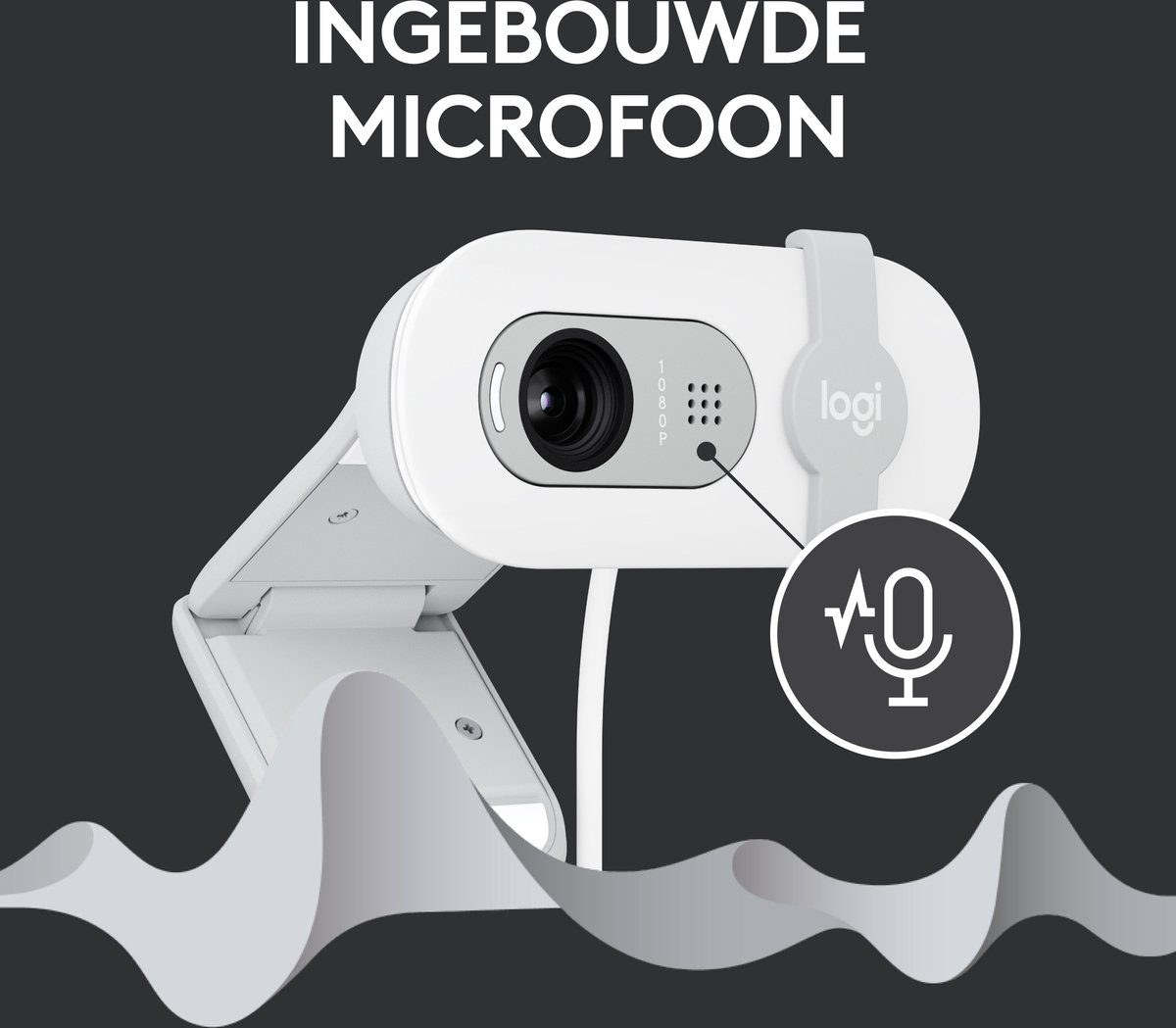 Logitech Brio 100 Full HD webcam: 1080p, privacyklep, off white thumbnail 6