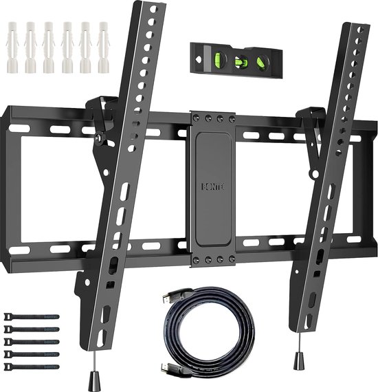 Vonroc Tv Beugel - Kantelbare Tv Muurbeugel Voor 37 T/m 75 Inch Universeel Tot 50 Kg Incl Mon