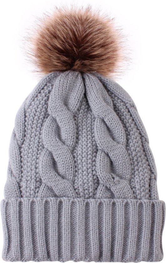 Veloutan® - Bonnet d'hiver Luxe Gris - Design Intemporel - Chaleur Confort Ultime - Modèle : Unisexe