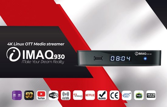 Imaq TETRA 4K Android IPTV Box Médias Streamer | bol