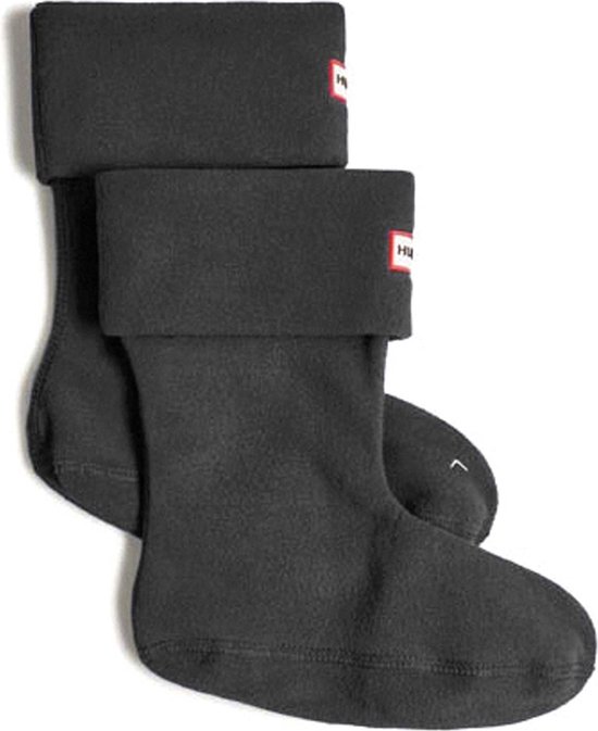 Hunter recycled fleece short boot sock BLACK Unisex Regenlaarzen - Maat M