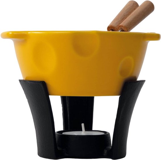Boska Fondueset Mini Cheesy - Voor kaasfondue en saus - 300 ml - Vaatwasserbestendige fonduepan