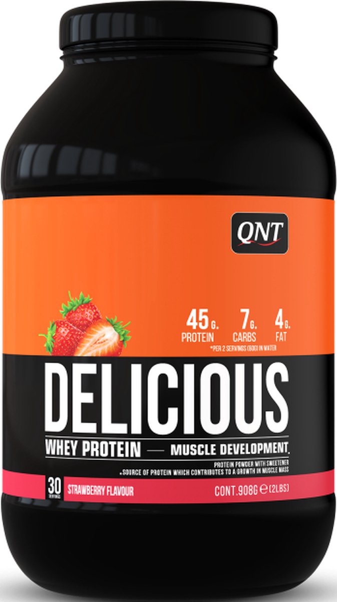 Goedkoopste QNT Delicious Whey|Protein Eiwitpoeder|Eiwitshake|Aardbeien