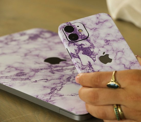 iPhone 15 Pro Skin Marbre Violet - Autocollant 3M - Wrap