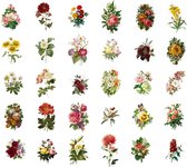 Stickerset Bloemen - 60 stuks - Send you a Flower - Hobbysticker - Flower Stickers - Leuk voor o.a. Bullet Journal, Scrapbooking en het maken van kaarte