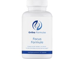 Focus Formule - 60 capsules - nootropic - concentratie - geheugen - energie - mentale balans - bacopa monnieri - rhodiola - ginseng - l-theanine - guarana - vegan