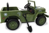 Jamara Willys Mb Jeep - Véhicule à batterie 12v - Avec connexion USB et MP3 - Vert armée - environ 90 min.
