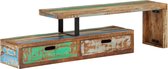The Living Store TV-meubel Antieke Stijl - Hout - 112x30x40/112x30x20 cm - Massief gerecycled hout