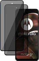 2x Privé Screenprotector geschikt voor Motorola Moto G14 - Privacy Beschermglas - Privacy Proteqt+