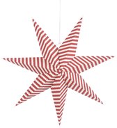 Décoration de Noël à Suspendre Étoile House of Seasons - H18 x Ø60 cm - Rouge, Wit