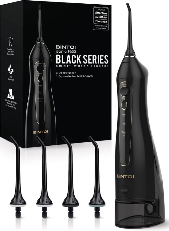 Bintoi® iSonic Black Series F600 – Waterflosser – Flosapparaten – Monddouche