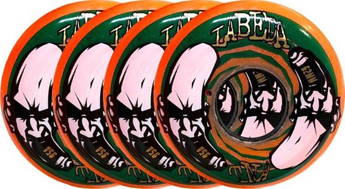 Labeda Wielen Voor Inlineskates Aggressive Skating 55mm 95A – Set van 4 Wielen Groen