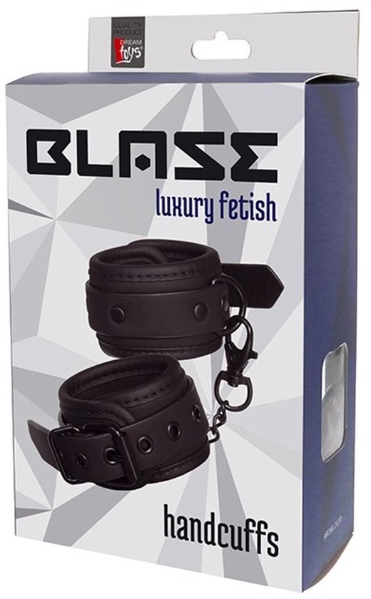 Verpakking met Blaze 'luxury fetish' handboeien.