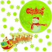 Kerst - Raamstickers - Glow in the Dark - Fluoriserend - Kerst Tafereel - Set van 29 Stickers - Kado Tip !!