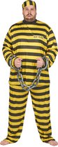 LUCIDA - Geel gevangenenkostuum voor volwassenen, groot formaat - XXL