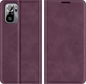 Poco M5s Magnetic Wallet Case - Purple