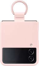 Samsung Siliconen Cover met Ring geschikt voor Samsung Galaxy Z Flip4 - Pink