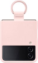 Origineel Samsung Galaxy Z Flip 4 Hoesje Silicone Cover met Ring Roze