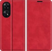 Oppo Reno8 T 4G Magnetic Wallet Case - Red