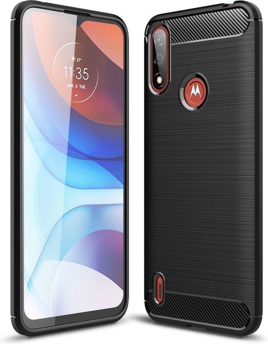Just in Case hoesje geschikt voor Motorola Moto E7i Power - Rugged TPU - Zwart