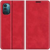 Nokia G11/G21 Magnetic Wallet Case - Red