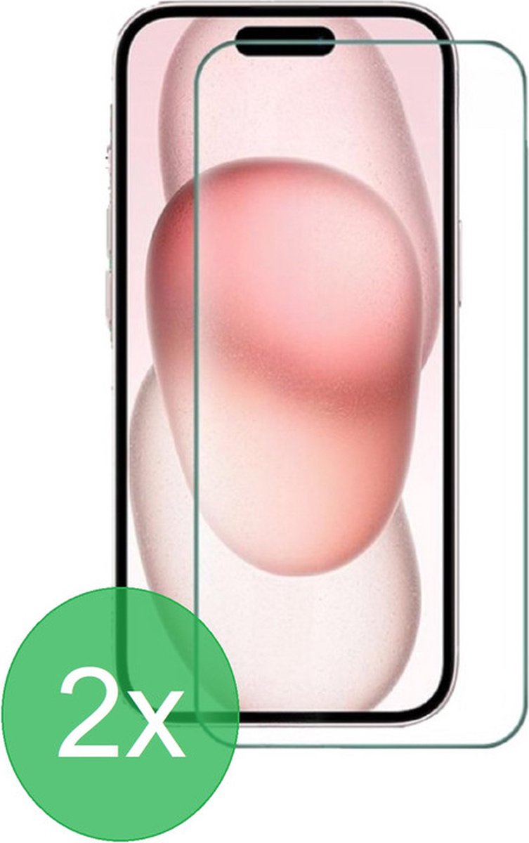 2x Screenprotector Geschikt voor: iPhone 15 / 15 Pro screen protector - glas - bescherm - beschermglas - ZT Accessoires