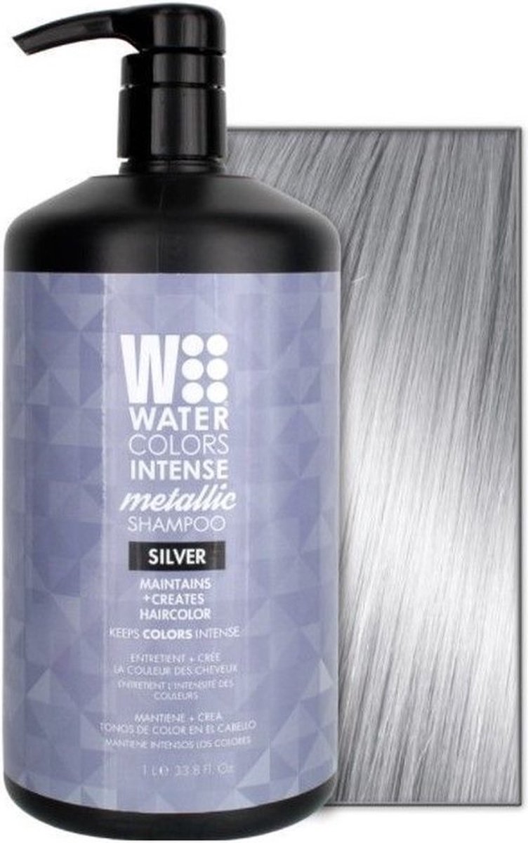 Tressa Watercolors Intense Shampoo -Intense Metallic Silver -1000ml