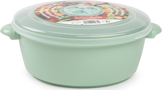 PlasticForte Magnetronschaal met speciale deksel - 3L - 25x23x10 cm PlasticForte Magnetronschaal met speciale deksel - 3L - 25x23x10 cm