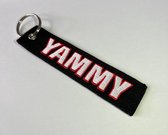 Yammy sleutelhanger zwart wit - Yamaha sleutelhanger - Motor sleutelhanger - Motorrijder kado cadeau - Yamaha MT 07/09/10 - Yamaha R6/R1 - Yamaha Tracer