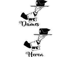 Deursticker - grappige toilet sticker - funny wc sticker - horeca - hotel -