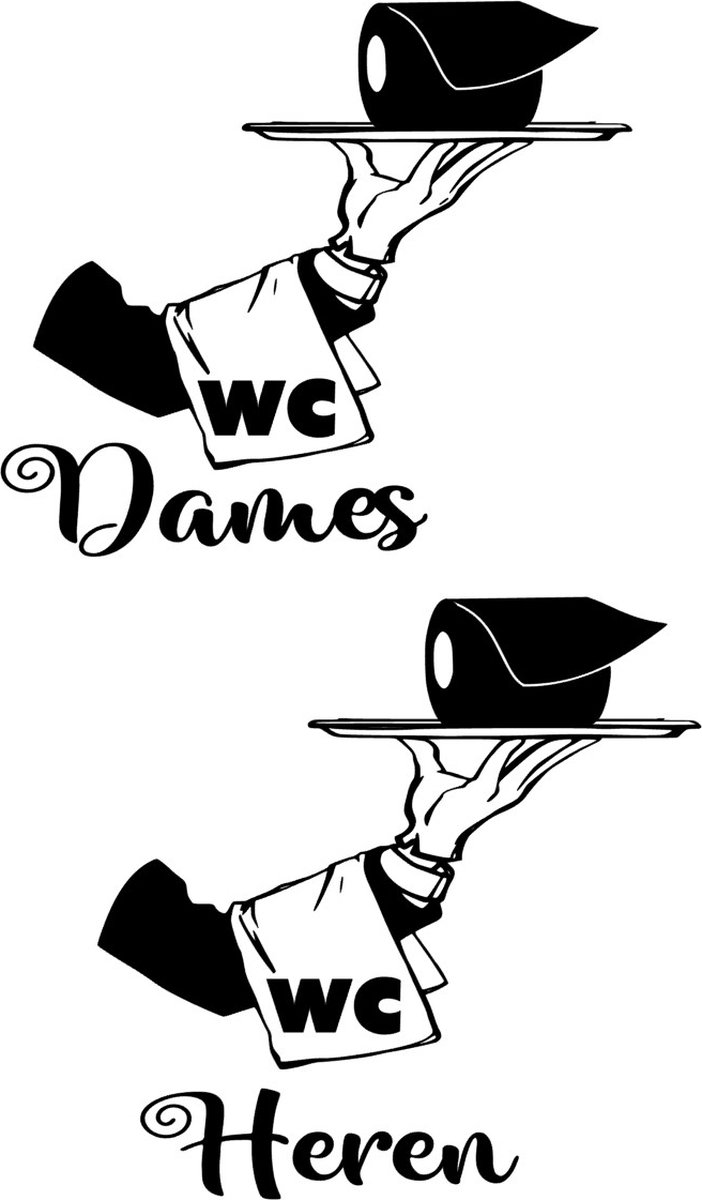 Deursticker - grappige toilet sticker - funny wc sticker - horeca - hotel -