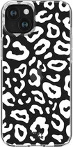 HappyCase Hoesje met leuke Luipaard Print Geschikt voor iPhone 15 | Flexibel TPU | Stijlvolle Back Cover