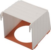 NICHOIR EN PLASTIQUE SANS NID BLANC/ORANGE