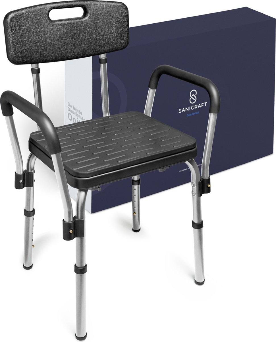 Sanicraft® Douchestoel Douchestoel met Armleuning Douche Stoel