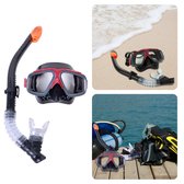 Cheqo® Zwembril & Snorkelset - Snorkel Set - Leeftijd 8+ - Flexibel - Veiligheidslens - Zacht Mondstuk - Thermoplastische Rubberen Rand - Eenvoudig Verstelbaar