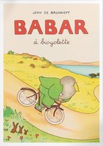 Babar A Bicyclette (Babar de Olifant) | Poster | A3: 30 x 40 cm