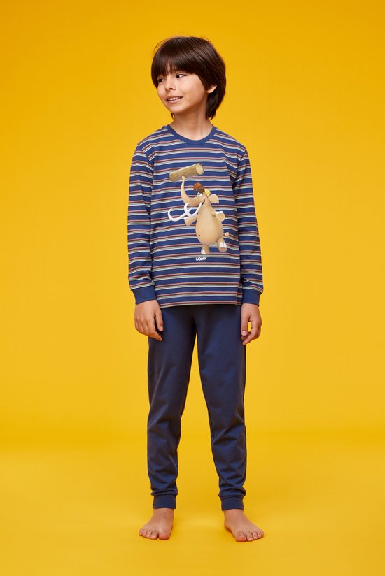 Normann Lange satijnen pyjama, doorgeknoopt, schaduwstrepen, 251 101 94 010, marineblauw, 48 Normann Lange satijnen pyjama, doorgeknoopt, schaduwstrepen, 251 101 94 010, marineblauw, 48